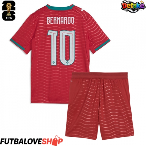 Dres Portugalsko Bernardo Silva #10 Domáci pre deti MS 2026 Krátky Rukáv (+ trenírky)
